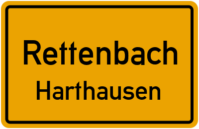 Ortsschild Rettenbach Harthausen