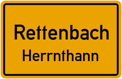 Ortsschild Rettenbach Herrnthann