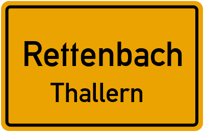 Straßenverzeichnis Rettenbach Thallern