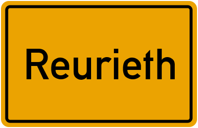 Ortsschild von Gemeinde Reurieth in Thüringen