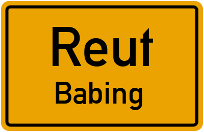 Straßenverzeichnis Reut Babing