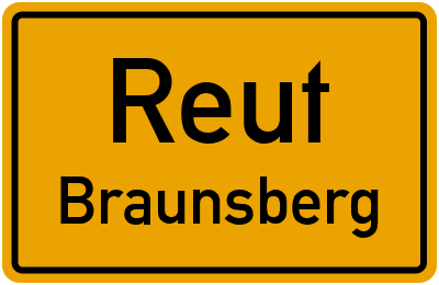 Straßenverzeichnis Reut Braunsberg
