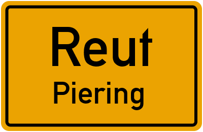 Straßenverzeichnis Reut Piering