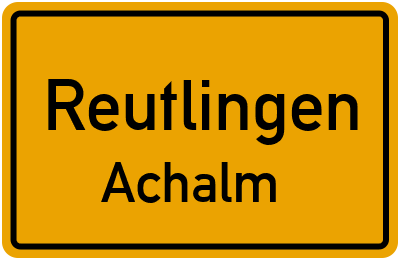 Straßenverzeichnis Reutlingen Achalm