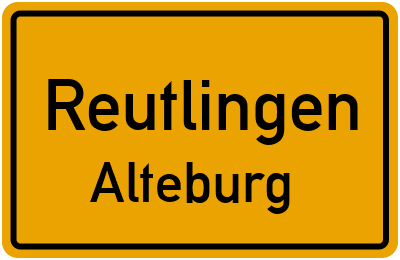 Straßenverzeichnis Reutlingen Alteburg