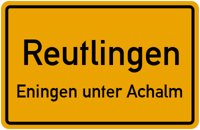 Straßenverzeichnis Reutlingen Eningen unter Achalm