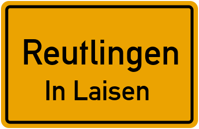 Straßenverzeichnis Reutlingen In Laisen