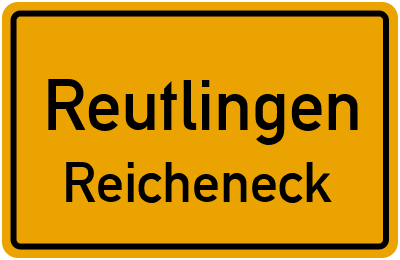 Straßenverzeichnis Reutlingen Reicheneck
