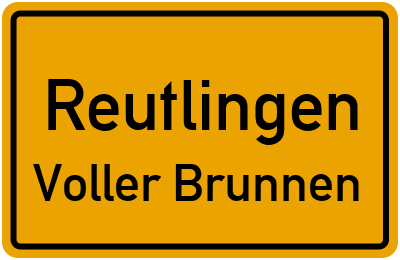 Straßenverzeichnis Reutlingen Voller Brunnen