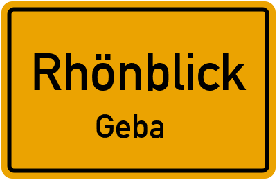 Straßenverzeichnis Rhönblick Geba