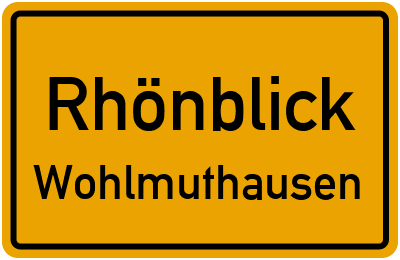 Straßenverzeichnis Rhönblick Wohlmuthausen