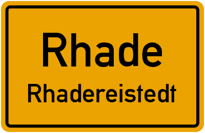 Straßenverzeichnis Rhade Rhadereistedt