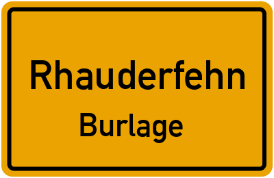 Straßenverzeichnis Rhauderfehn Burlage