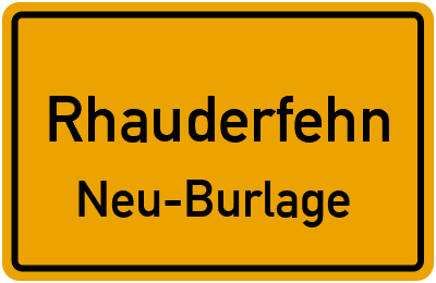 Straßenverzeichnis Rhauderfehn Neu-Burlage