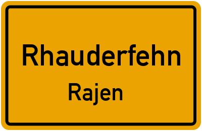 Straßenverzeichnis Rhauderfehn Rajen