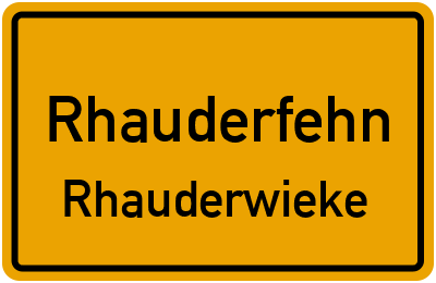 Straßenverzeichnis Rhauderfehn Rhauderwieke