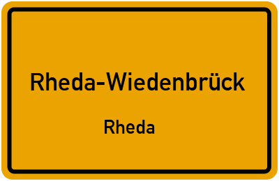Ortsschild Rheda-Wiedenbrück Rheda