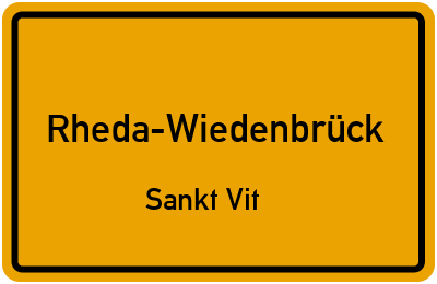 Straßenverzeichnis Rheda-Wiedenbrück Sankt Vit