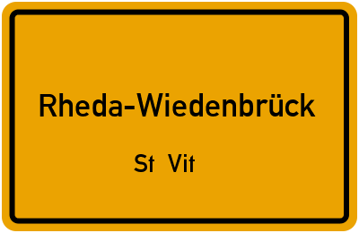 Straßenverzeichnis Rheda-Wiedenbrück St. Vit
