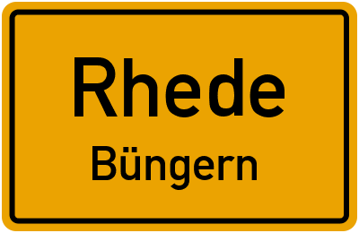 Straßenverzeichnis Rhede Büngern