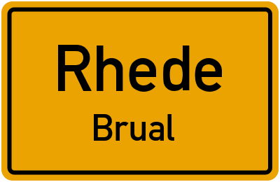 Straßenverzeichnis Rhede Brual
