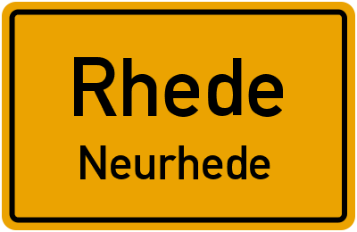 Straßenverzeichnis Rhede Neurhede