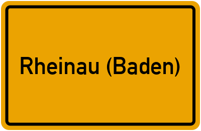 Ortsschild von Stadt Rheinau (Baden) in Baden-Württemberg