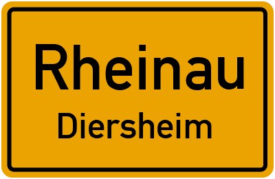 Ortsschild Rheinau Diersheim