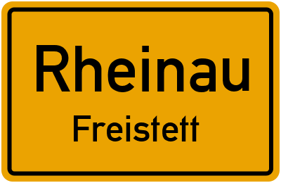 Ortsschild Rheinau Freistett