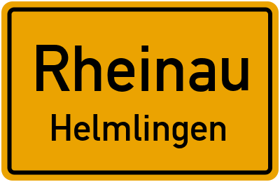 Ortsschild Rheinau Helmlingen