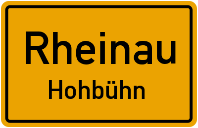 Ortsschild Rheinau Hohbühn