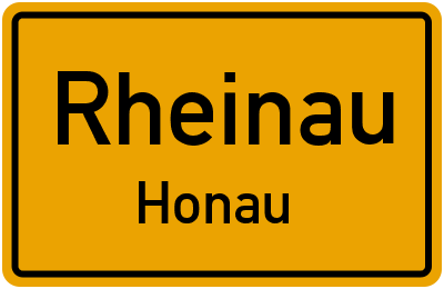 Ortsschild Rheinau Honau