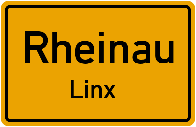 Ortsschild Rheinau Linx