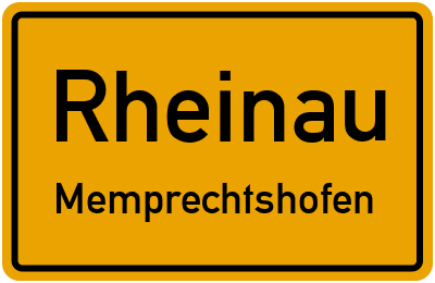 Ortsschild Rheinau Memprechtshofen