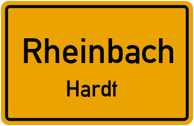 Straßenverzeichnis Rheinbach Hardt