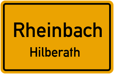 Ortsschild Rheinbach Hilberath