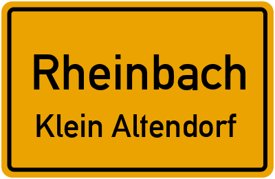 Straßenverzeichnis Rheinbach Klein Altendorf