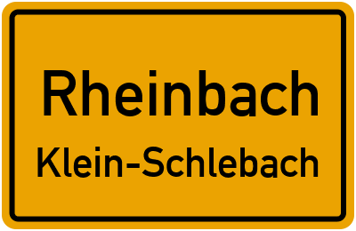 Straßenverzeichnis Rheinbach Klein-Schlebach