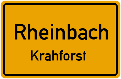 Ortsschild Rheinbach Krahforst