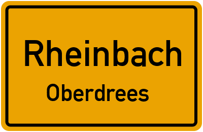 Ortsschild Rheinbach Oberdrees