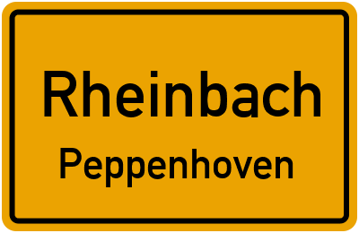 Straßenverzeichnis Rheinbach Peppenhoven