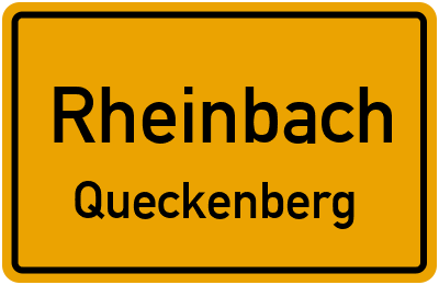 Ortsschild Rheinbach Queckenberg