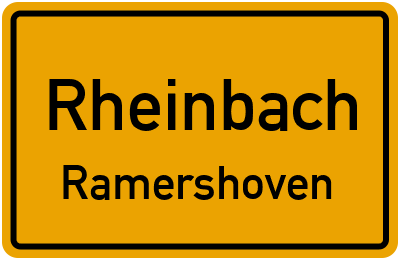 Ortsschild Rheinbach Ramershoven