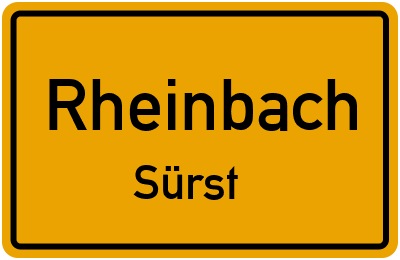 Ortsschild Rheinbach Sürst