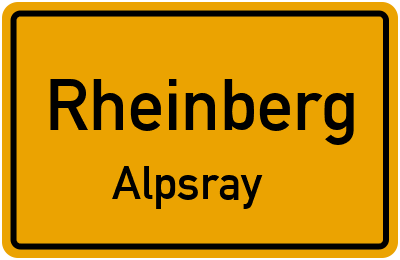 Straßenverzeichnis Rheinberg Alpsray