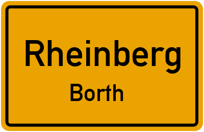 Ortsschild Rheinberg Borth