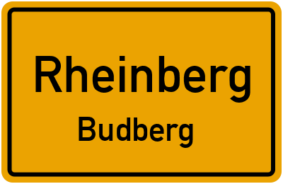 Ortsschild Rheinberg Budberg