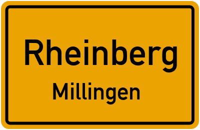 Ortsschild Rheinberg Millingen