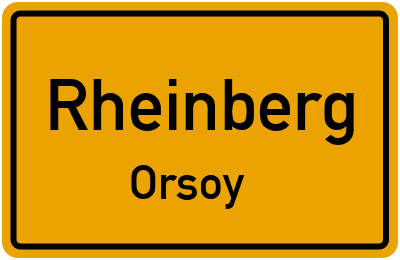 Ortsschild Rheinberg Orsoy