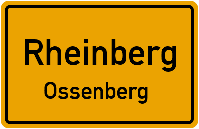 Ortsschild Rheinberg Ossenberg